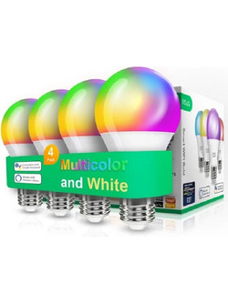 NOUS Smart LED bulbs E27 9W RGB P3 WiFi Tuya works with Alexa and Google Assistant (pack of 4)