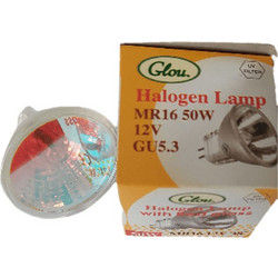Glou Λάμπα Ιωδίνης Dichroic MR16 50W 12V Gu5.3 38 Κόκκινο Χρώμα