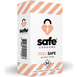 Safe Condoms Ultra Thin Προφυλακτικά Λεπτά 10τμχ