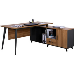 HomeMarkt Supreme Γωνιακό Επαγγελματικό Γραφείο Ξύλινο 160x160x75cm HM2360