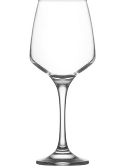 LAV Σετ Ποτήρια Κρασιού Γυάλινα Κολωνάτα Lal 400ml 6τμχ LVLAL59240F