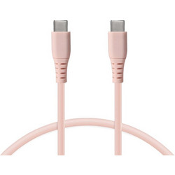 Καλώδιο Δεδομένων/Φόρτισης με USB KSIX Ροζ 1 m