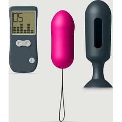 Ασύρματη Δονούμενη Σφήνα Genious Secret Remote Controlled Vibrating Butt Plug - Κόκκινο/Μαύρο