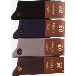 ΑΝΔΡΙΚΕΣ ΚΑΛΤΣΕΣ ORGANIC COTTON ELEGANT TRENDY PACK 4 ΤΕΜ ΑΣΟΡΤΙ ΣΚΟΥΡΟ