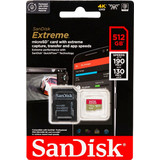 Sandisk Extreme microSDXC 512GB Class 10 U3 V30 UHS-I A2 + Adapter