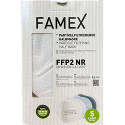 Famex FFP2 NR Particle Filtering Half Mask Λευκή 1τμχ
