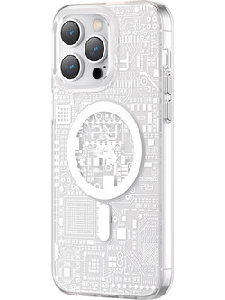 Kingxbar Geek MagSafe Back Cover Silver (iPhone 14 Plus)