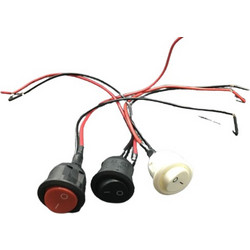 KCD102 22mm Round Button Rocker switch SPST 2PIN ON/OFF with 15cm wire White