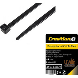 CRESMAN Δεματικά 250 x 4,8mm Mαύρα 100 Τεμάχια
