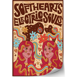 Hippie girls floral poster (Αφίσα)