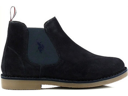 U.S. Polo Assn. Ανδρικά Chelsea Μποτάκια Suede Navy Μπλε MUST001M-DBL002