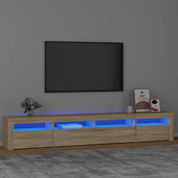 vidaXL Έπιπλο Τηλεόρασης Ξύλινο Sonoma με Φωτισμό Led Μ240xΠ35xΥ40cm 3152724