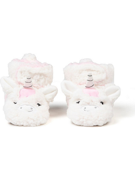 Cozy Sole Unicorn Βρεφικά Παντοφλάκια Αγκαλιάς Ροζ 30050
