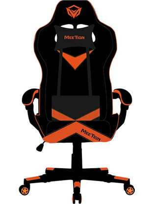 Meetion MT-CHR04 Καρέκλα Gaming Δερματίνης Μαύρη Πορτοκαλί