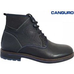 Canguro Ανδρικά Αρβυλάκια Δερμάτινα Μαύρα A162-302M