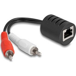Audio extender DELOCK 87857 2x RCA σε RJ45 έως 50m μαύρο 2τμχ - 87857