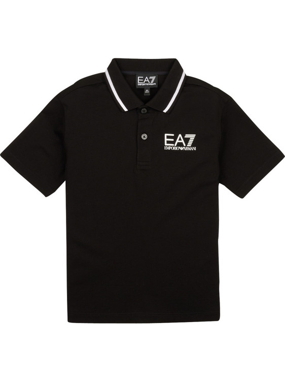 EA7 Παιδικό Polo Κοντομάνικο Μαύρο 8NBF51-BJ02Z-1200