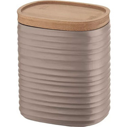 Βάζο Αποθήκευσης Tierra Με Καπάκι 1000ml Brown Guzzini Πλαστικό,Bamboo
