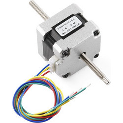 Stepper Motor - 29 oz.in (200 steps/rev, Threaded Shaft) (ROB-10848)