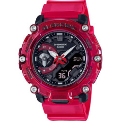 Casio G-Shock Ανδρικό Ρολόι Χρονογράφος με Κόκκινο Καουτσούκ Λουράκι GA-2200SKL-4AER