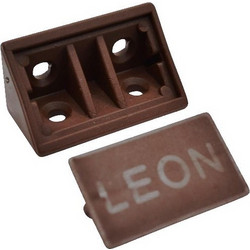 ΓΩΝΙΑ ΣΤΗΡΙΞΗΣ ME ΚΑΠΑΚΙ ΠΛΑΣΤΙΚΗ LEON 20Χ20Χ40ΜΜ (100ΤΜΧ) Καφέ
