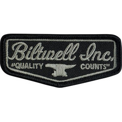 Biltwell Ραφτό Σήμα Shield 3" black/grey