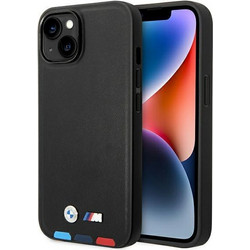 BMW Leather Stamp Tricolor Θήκη Cover Black (iPhone 14 Plus)