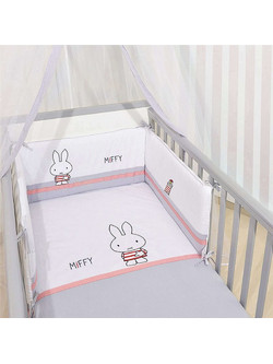 Miffy Des 65 Σετ Κούνιας Grey 3τμχ