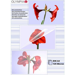 Olympia Din A4 125 Micron Φύλλα Πλαστικοποίησης 100 Τμχ.Κωδικός: 9176