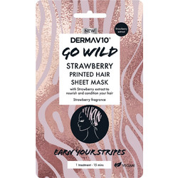 Derma V10 Go Wild Strawberry Printed Hair Sheet Μάσκα Μαλλιών