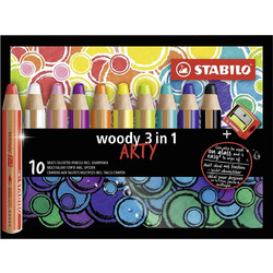 Stabilo Woody 3 in 1 Arty Ξυλομπογιές Σετ 10τμχ