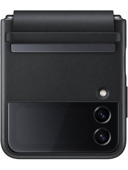 Samsung Leather Flap Cover Black (Galaxy Z Flip4)