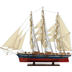 Ξύλινο Παραδοσιακό Καράβι 150 x 23 x 124 (H) cm, Χρώμα Μπλέ-Κόκκινο