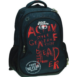 No Fear Active Σχολική Τσάντα Πλάτης Δημοτικού Μαύρη 348-15031