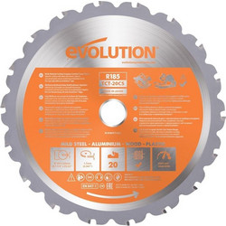 ΔΙΣΚΟΣ ΠΟΛΛΑΠΛΩΝ ΥΛΙΚΩΝ Φ185mm X 20mm EVOLUTION R185TCT-20CS