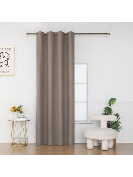 Βιοκαρπέτ Κουρτίνα με Τρουκς 140x265 Sonia 05 Dark Brown
