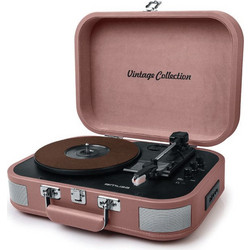 Muse MT-201 Πικάπ Βαλιτσάκι με Ηχεία & Προενίσχυση Bluetooth & USB Pink