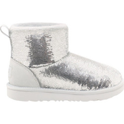 UGG Γυναικεία Μποτάκια Πλατφόρμα Ασημί με Γούνα 1151291-SLVR