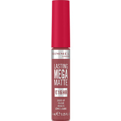 Rimmel London Lasting Mega Matte 210 Rose & Shine Long Lasting Liquid Κραγιόν 7.4ml