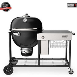 Weber Summit Kamado S6 Ανοξείδωτη Ψησταριά Κάρβουνου Στρογγυλή με Καπάκι και Ρόδες Επιφάνειας 61cm