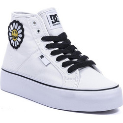 DC Manual Hi Γυναικεία Sneakers Flatforms Μποτάκια Λευκά ADJS300296-WBF