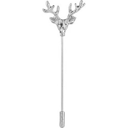 Ασημί Καρφίτσα Πέτου Reindeer