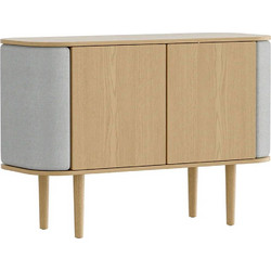 Μπουφές Treasures Horizons S 5622C710-03 109x43x75cm Oak-Light Grey Umage Ατσάλι,Ξύλο