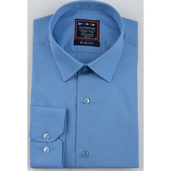 POLIGIANNI-DOMINO Πουκάμισο Slim Fit 20502-5 ΣΙΕΛ