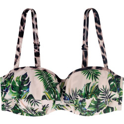 Dorina Bikini Top Strapless με Ενίσχυση Floral Λευκό Πράσινο D01987M-B26