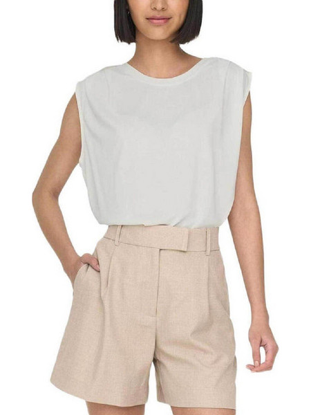 ONLFREE S/S MODAL SATIN MIX TOP JRS Λευκό