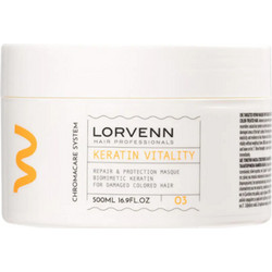 Lorvenn Keratin Vitality Μάσκα Μαλλιών Κερατίνης για Επανόρθωση για Βαμμένα & Ταλαιπωρημένα Μαλλιά 500ml