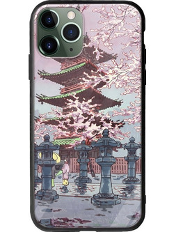 Θήκη Ukiyo-e - Cherry Blossom iPhone 11 Pro Groove TPU (Tempered Glass και TPU)