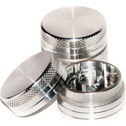 Grinder Τρίφτης Mini Αλουμινίου Ασημί 30mm - 2 Parts