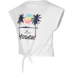 4F Παιδικό T-Shirt Κοντομάνικο Λευκό HJL22-JTSD009-10S